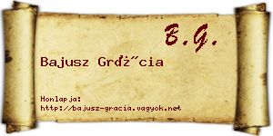 Bajusz Grácia névjegykártya